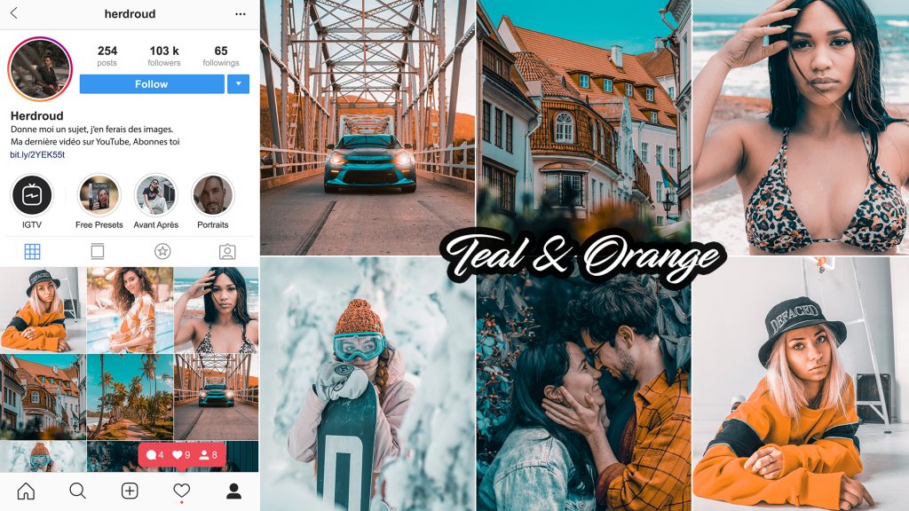 Teal and Orange presets lightroom mobile dng 2020
